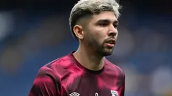 LONDON, ENGLAND - APRIL 13: Julio Enciso of Ipswich looks on ahead of the Premier League match between Chelsea FC and Ipswich Town FC at Stamford Bridge on April 13, 2025 in London, England. (Photo by Mike Hewitt/Getty Images)