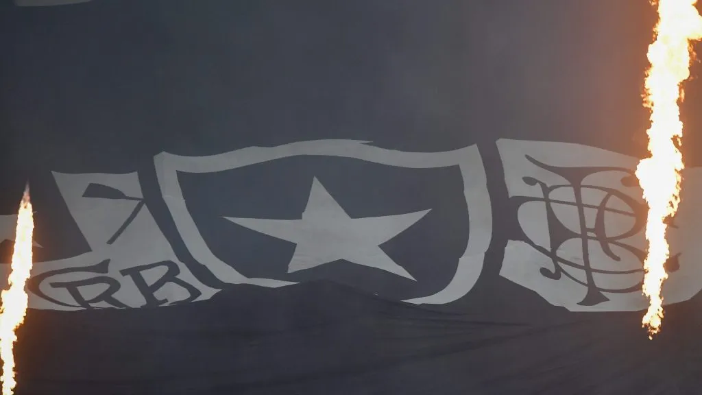 Torcedores do Botafogo durante partida contra o Juventude, pelo Campeonato Brasileiro. Foto: Thiago Ribeiro/AGIF.