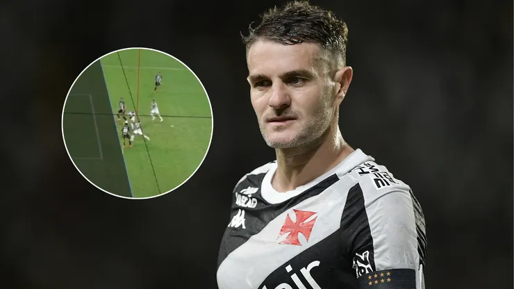 Segundo gol do Ceará contra o Vasco gera contestação sobre a linha de impedimento. FotoxFoto: Vegetti (AGIF); Lance do Jogo (Reprodução/CBF)