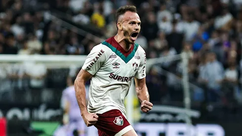 Renê comemora seu gol pelo Fluminense. Foto: Fabio Giannelli/AGIF