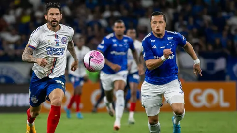 Everaldo jogador do Bahia durante partida contra o Cruzeiro. Foto: Fernando Moreno/AGIF