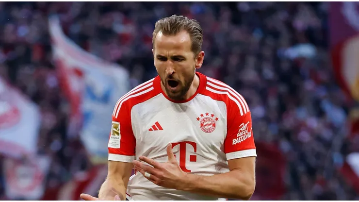 Harry Kane comemora gol marcado em partida diante do Heidenheim. Foto: Xinhua / Alamy Stock Photo