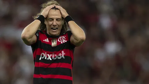 David Luiz, jogador do Flamengo, lamenta durante partida contra o Atletico-MG no estadio Maracana pelo campeonato Brasileiro A 2024. Foto: Jorge Rodrigues/AGIF