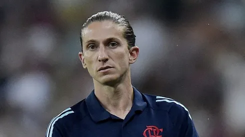 RJ - RIO DE JANEIRO - 12/03/2025 - CARIOCA 2025, FLUMINENSE X FLAMENGO - Filipe Luis tecnico do Flamengo durante partida contra o Fluminense no estadio Maracana pelo campeonato Carioca 2025.