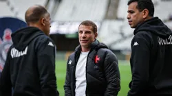 Pedrinho presidente do Vasco antes da partida contra o Corinthians no estádio Arena Corinthians pelo campeonato Brasileiro A 2025. Foto: Fabio Giannelli/AGIF
