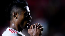 Bruno Henrique, jogador do Flamengo, lamenta durante partida contra o Vitoria no estadio Barradao pelo campeonato Brasileiro A 2025. Foto: Jhony Pinho/AGIF