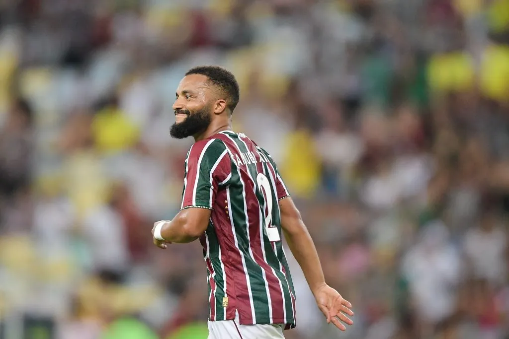 RJ – RIO DE JANEIRO – 02/02/2025 – CARIOCA 2025, FLUMINENSE X BOAVISTA – SAmuel Xavier jogador do Fluminense comemora seu gol durante partida contra o Boavista no estadio Maracana pelo campeonato Carioca 2025. Foto: Thiago Ribeiro/AGIF