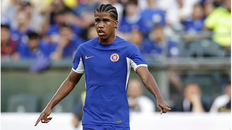 Andrey Santos pelo Chelsea (Photo by Adam Hunger/Getty Images)
