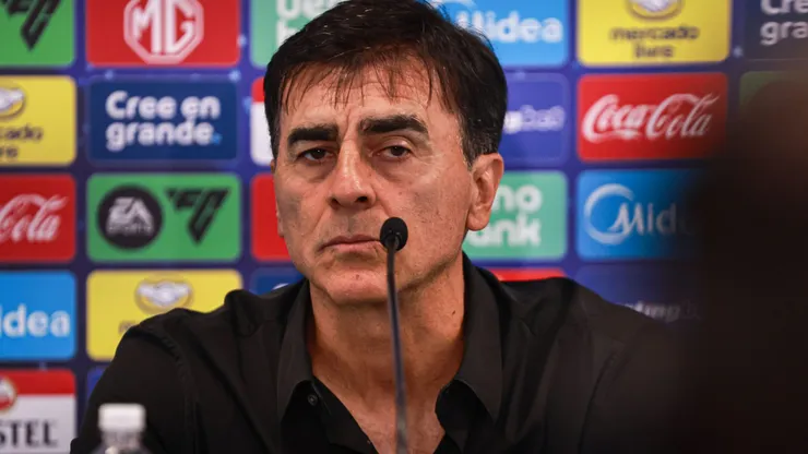 Gustavo Quinteros durante entrevista coletiva após Grêmio X Atlético Grau, pela Copa Sul-Americana.