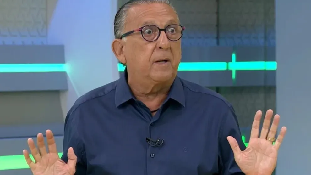 Galvão Bueno durante programa. Foto: Reprodução/Sportv