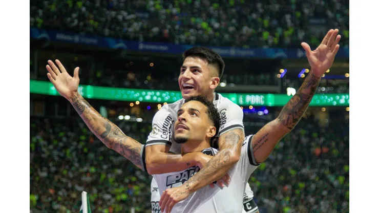 Gregore jogador do Botafogo comemora seu gol durante partida contra o Palmeiras no estádio Arena Allianz Parque pelo campeonato Brasileiro A 2024. Foto: Joisel Amaral/AGIF