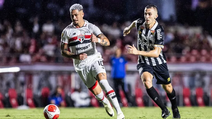 São Paulo x Santos se enfrentarão pelo Campeonato Brasileiro de 2025. Foto: Abner Dourado/AGIF