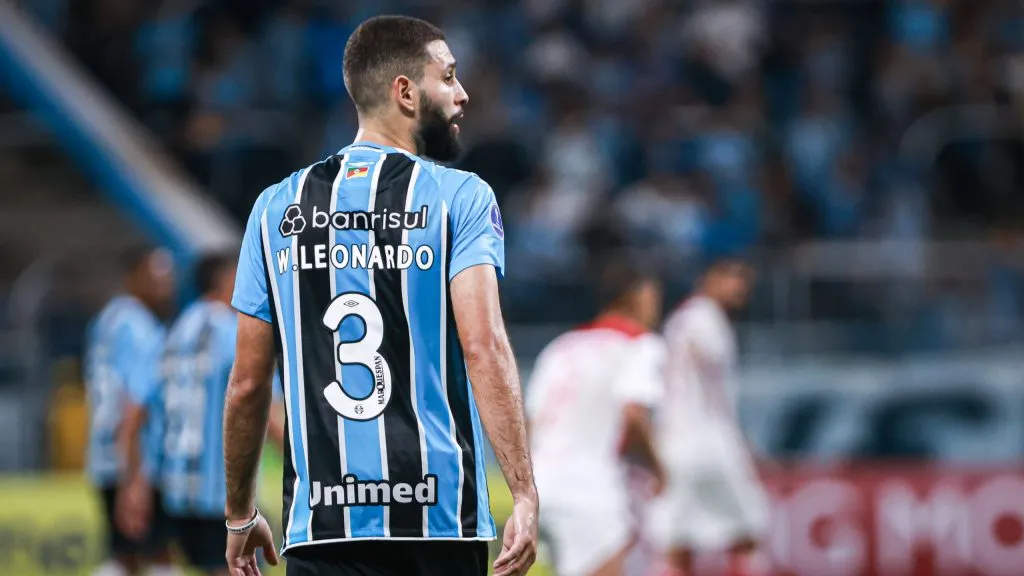 Wagner Leonardo jogador do Grêmio durante partida contra o Atlético Grau no estádio Arena do Grêmio pelo campeonato Copa Sul-americana 2025. Foto: Maxi Franzoi/AGIF