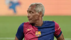 Romário durante jogo festivo do Barcelona