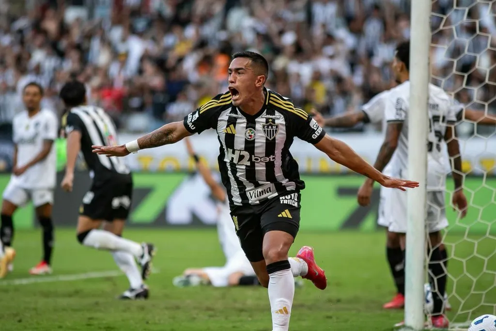 Cuello jogador do Atletico-MG comemora seu gol – Foto: Fernando Moreno/AGIF