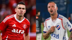 Borré e Nico Lopez se enfrentaram em Internacional x Nacional. Foto: Agif e Instagram