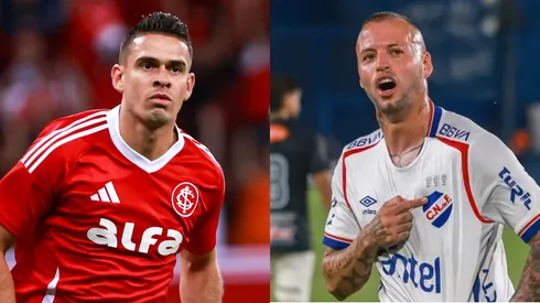 Borré e Nico Lopez se enfrentaram em Internacional x Nacional. Foto: Agif e Instagram