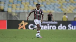 Jhon Arias, jogador do Fluminense, durante partida contra o Vitória, pelo Brasileirão Betano. Foto: Thiago Ribeiro/AGIF.