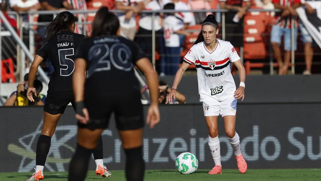 Jogadoras do Corinthians e São Paulo na Supercopa Feminina 2025