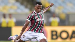 Jhon Arias jogador do Fluminense durante partida contra o Vitoria no estádio Maracanã pelo campeonato Brasileiro A 2025.