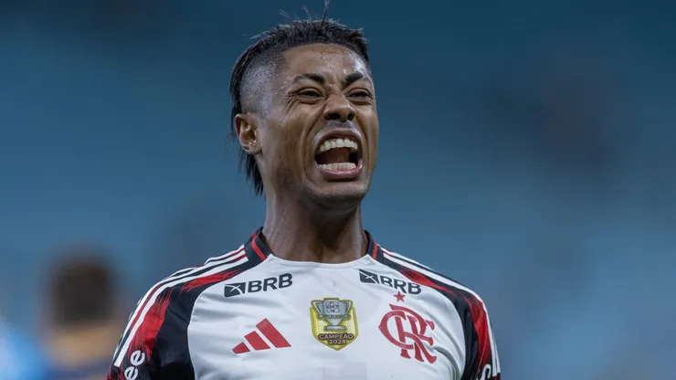 Bruno Henrique jogador do Flamengo durante partida contra o Grêmio - Foto: Liamara Polli/AGIF
