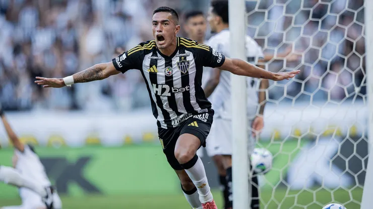 Tomás Cuello, jogador do Atlético Mineiro comemora golaço sobre o Botafogo e volta marcar com a camisa alvinegra