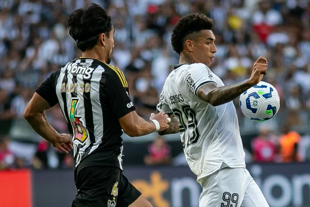 Botafogo perde por 1 a 0 para o Atlético-MG, no Mineirão. Foto: Fernando Moreno/AGIF