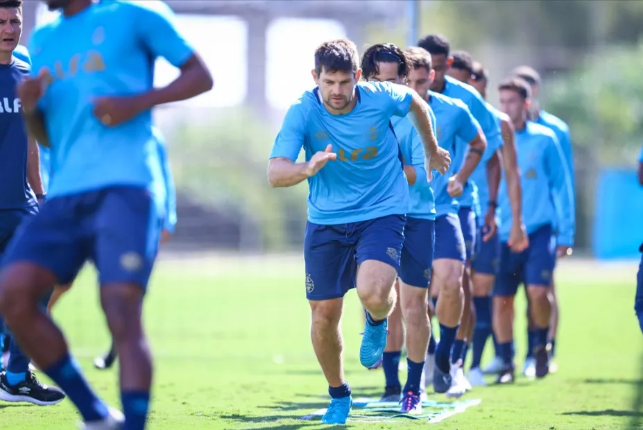 Kannemman, durante preparação final com elenco do Grêmio para a disputa contra o Inter no clássico 447. Foto: Lucas Uebel/Grêmio FBPA