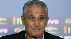 Tite durante coletiva pela Seleção Brasileira.
