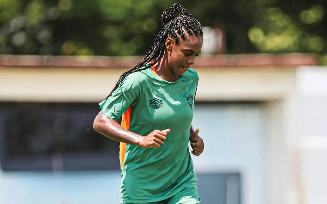Keké, durante treino das Guerreiras do Fluminense no CT das Laranjeiras. Foto: Marina Garcia/FFC