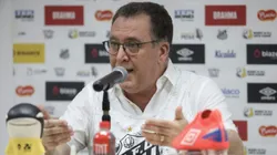 Marcelo Teixeira presidente do Santos durante coletiva de imprensa realizada no CT Rei Pele. Foto: Reinaldo Campos/AGIF