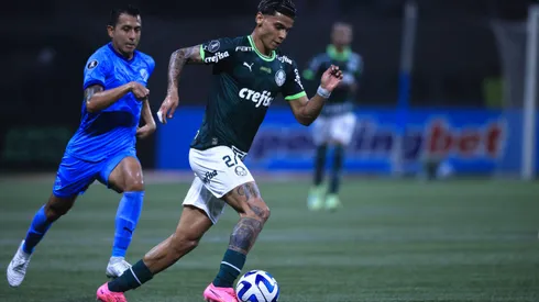 SP - SAO PAULO - 29/06/2023 - LIBERTADORES 2023, PALMEIRAS X BOLIVAR - Richard Rios jogador do Palmeiras durante partida contra o Bolivar no estadio Arena Allianz Parque pelo campeonato Libertadores 2023. Foto: Ettore Chiereguini/AGIF