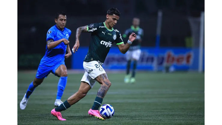 SP - SAO PAULO - 29/06/2023 - LIBERTADORES 2023, PALMEIRAS X BOLIVAR - Richard Rios jogador do Palmeiras durante partida contra o Bolivar no estadio Arena Allianz Parque pelo campeonato Libertadores 2023. Foto: Ettore Chiereguini/AGIF