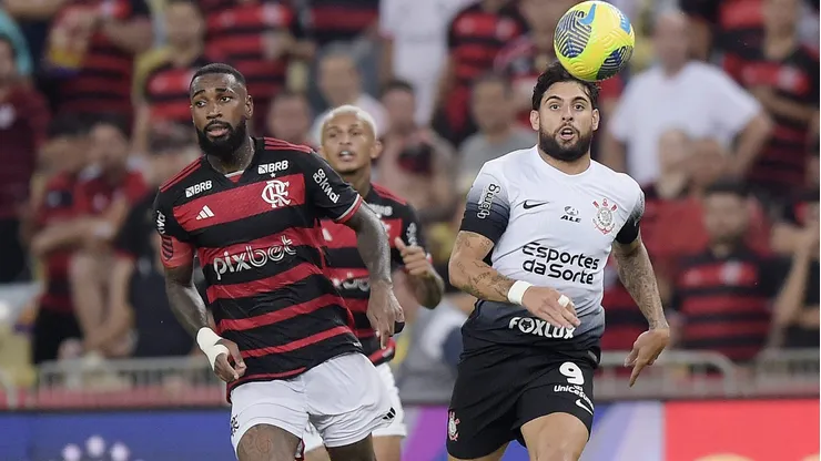 Gerson e Yuri Alberto em Corinthians x Flamengo. Alexandre Loureiro/AGIF.
