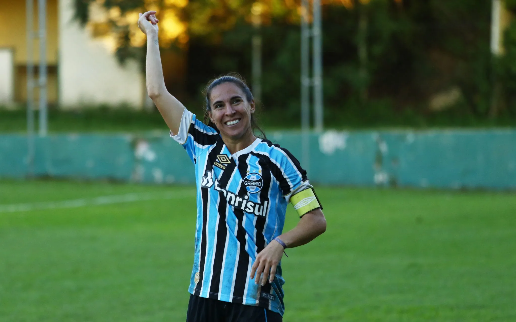 Karina Balestra, ex-capitã do Grêmio chegou a marcar 50 gols em 1º de agosto de 2019 na semifinal do Brasileirão A2. Foto: Jéssica Maldonado / Grêmio FBPA – Lucas Uebel / Grêmio FBPA
