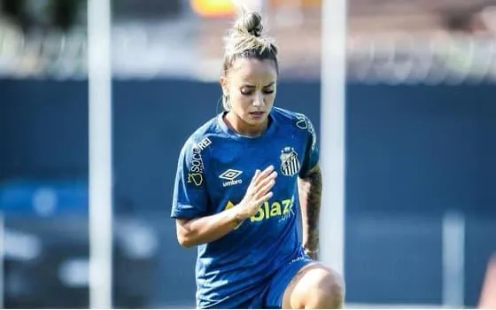 Jogadora Santos. Foto: Reinaldo Campos/Santos FC