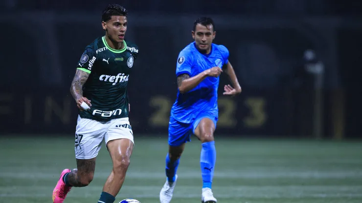 Richard Rios jogador do Palmeiras durante partida contra o Bolívar. Foto: Ettore Chiereguini/AGIF