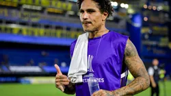 BUENOS AIRES, ARGENTINA - FEBRUARY 25: Paolo Guerrero of Alianza Lima celebrates after winning the Copa CONMEBOL Libertadores 2025 match between Boca Juniors and Alianza Lima at Estadio Alberto J. Armando on February 25, 2025 in Buenos Aires, Argentina. (Photo by Marcelo Endelli/Getty Images)