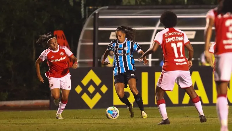 Gre-Nal no Brasileirão Feminino. Foto: Rodrigo Fatturi / Grêmio FBPA