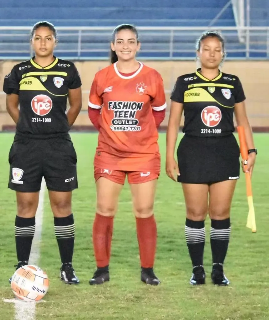 Arbitragem para estreia do Galvez no Brasileiro Feminino A3. Foto: Manoel Façanha/Arquivo Pessoal