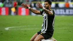 Hulk, jogador do Atlético-MG, durante partida contra o Botafogo no estadio Mineirao pelo campeonato Brasileiro A 2025. Foto: Fernando Moreno/AGIF