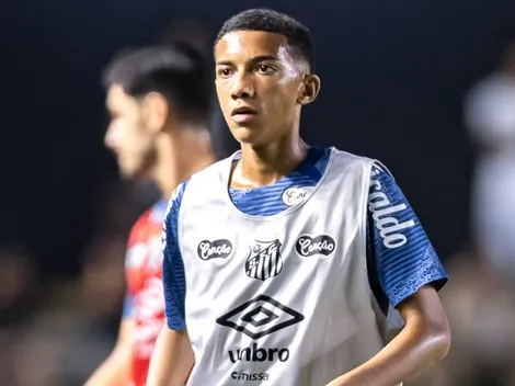 Robinho Jr marca gol pelo Santos Sub-20