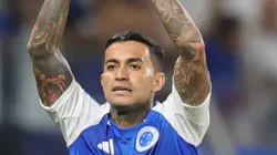 MG - BELO HORIZONTE - 29/03/2025 - BRASILEIRO A 2025, CRUZEIRO X MIRASSOL - Dudu jogador do Cruzeiro comemora seu gol durante partida contra o Mirassol no estadio Mineirao pelo campeonato Brasileiro A 2025.