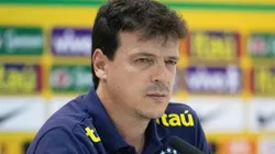 Fernando Diniz durante entrevista coletiva pela Seleção Brasileira, na Arena Pantanal.
