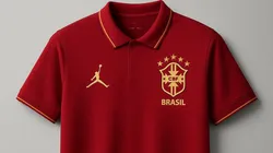 Segundo o site Footy Headlines. a camisa do Brasil para a próxima Copa do Mundo será na cor vermelha. Foto: Reprodução feita por fãs nas redes sociais.