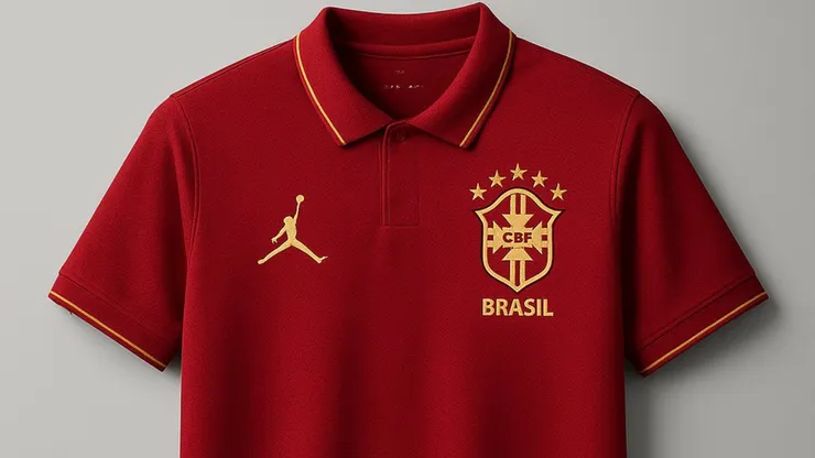 Segundo o site Footy Headlines. a camisa do Brasil para a próxima Copa do Mundo será na cor vermelha. Foto: Reprodução feita por fãs nas redes sociais.