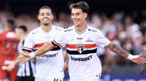 Ferreira jogador do São Paulo comemora seu gol - Foto: Marcello Zambrana/AGIF