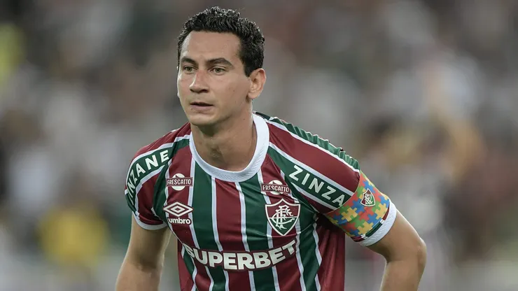Ganso jogador do Fluminense durante partida contra o Vitoria no estádio Maracanã pelo campeonato Brasileiro A 2025.