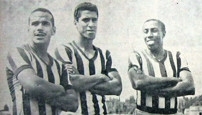 Sérgio, Airton Pavilhão e Ortunho no Grêmio de 1962. Foto: Arquivo/Grêmio