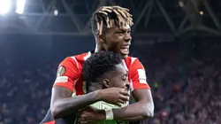 Nico Williams comemora gol marcado pelo Athletic Bilbao. Foto: Sipa US / Alamy Stock Photo